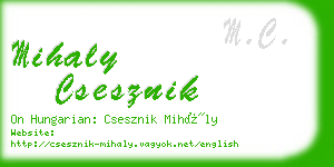 mihaly csesznik business card